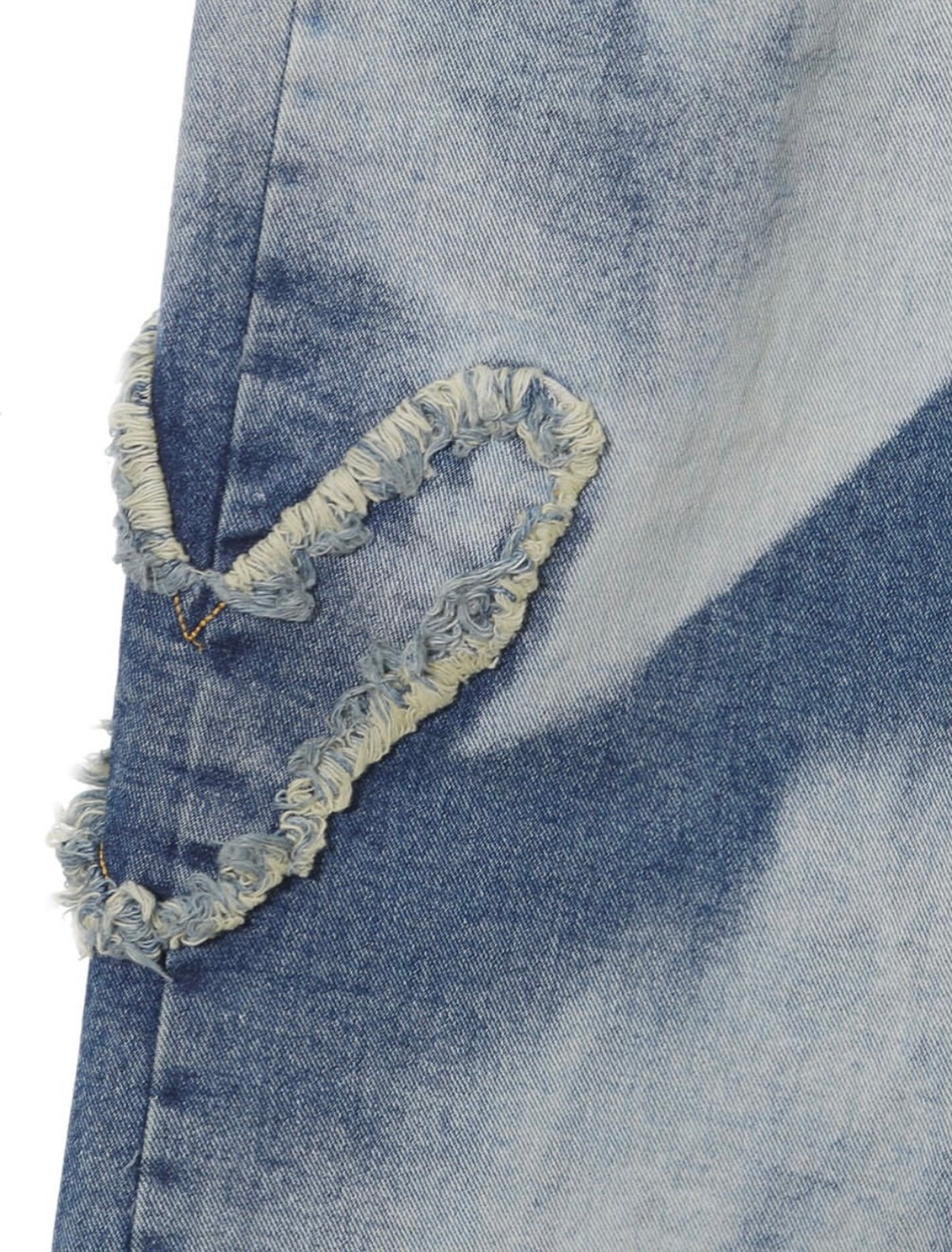 心心刺繡牛仔褲