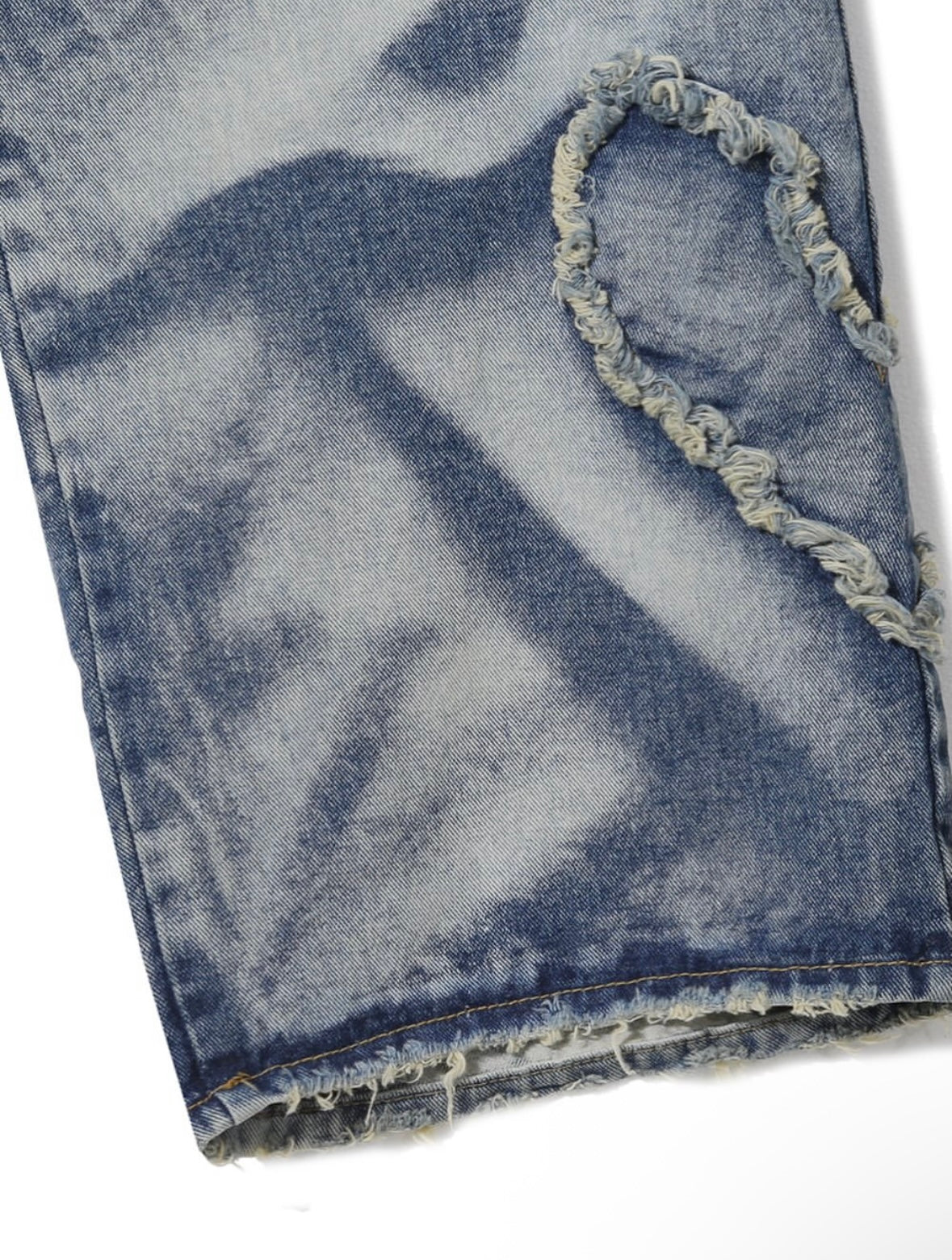 心心刺繡牛仔褲