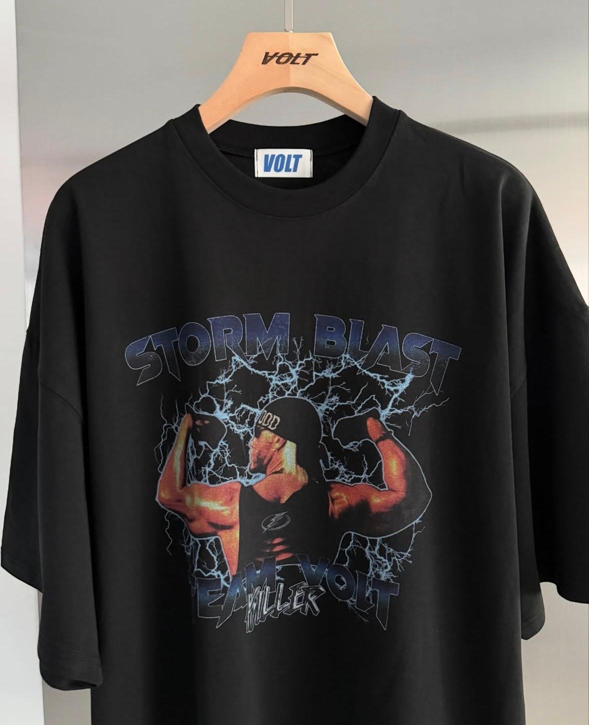 健身閃電肌肉男印花T