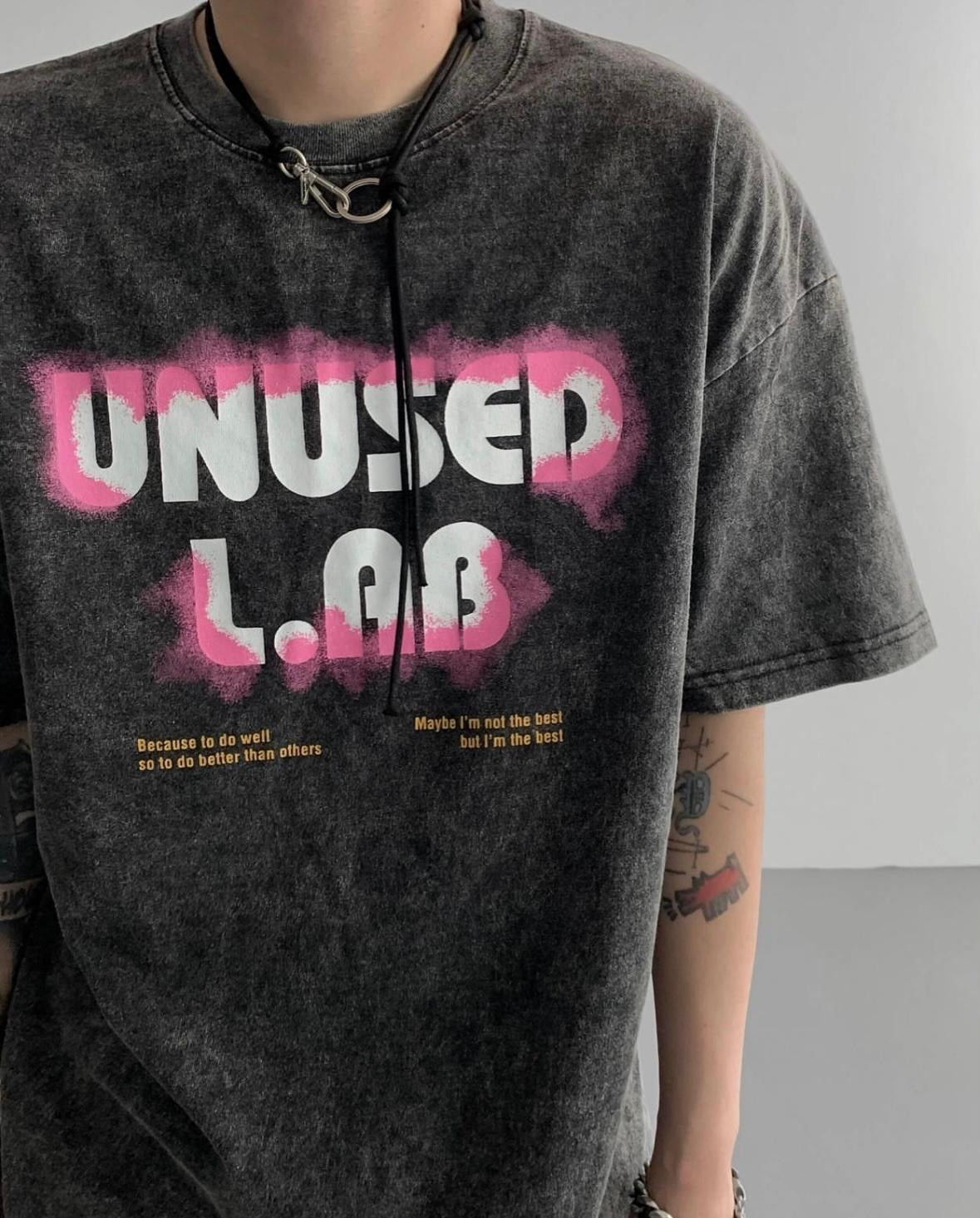 UNUSED LAB 印花復古T