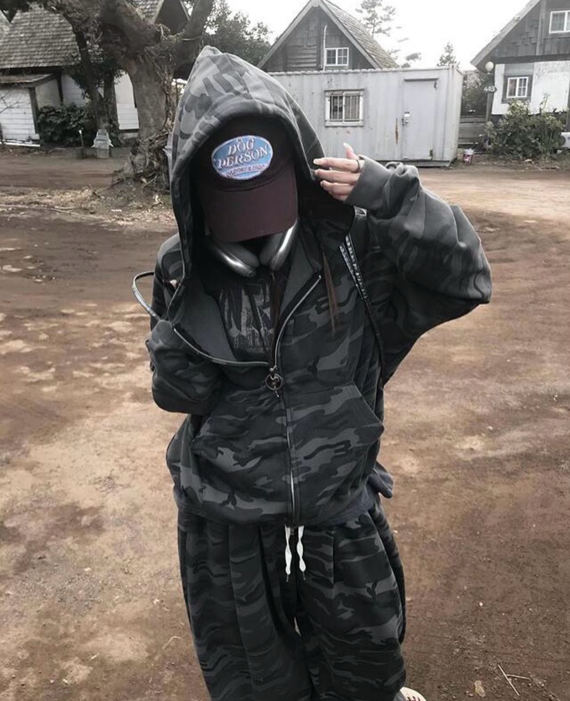 迷彩hoodie拉鍊外套