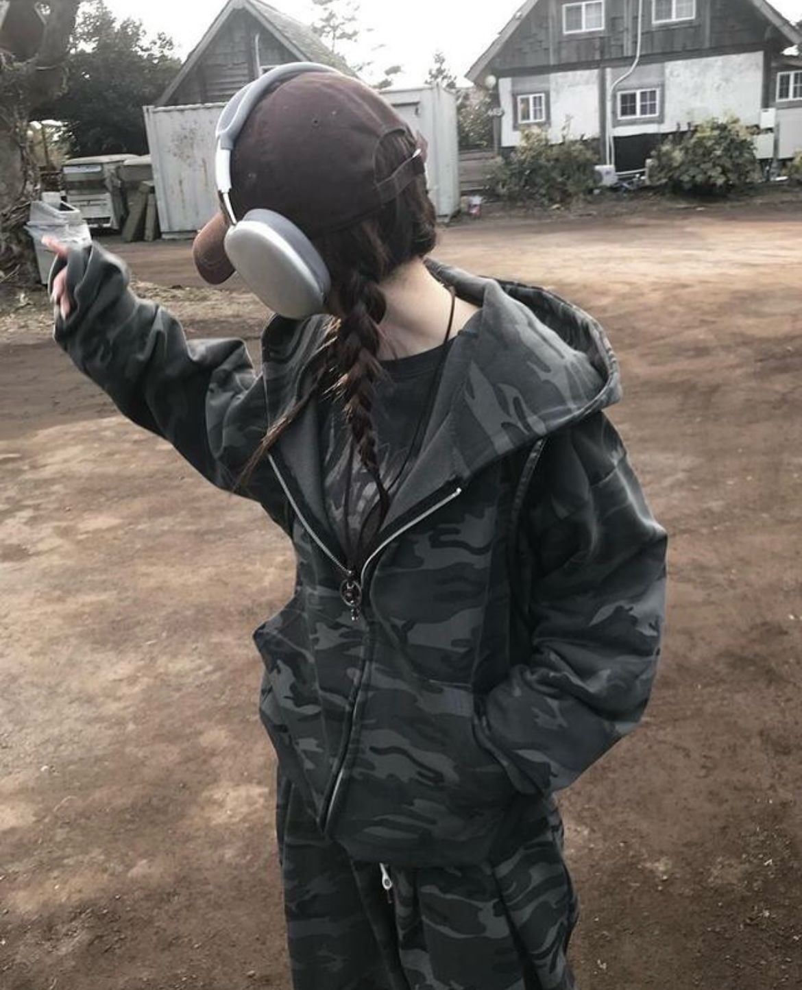 迷彩hoodie拉鍊外套
