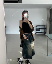 7分水洗牛仔褲