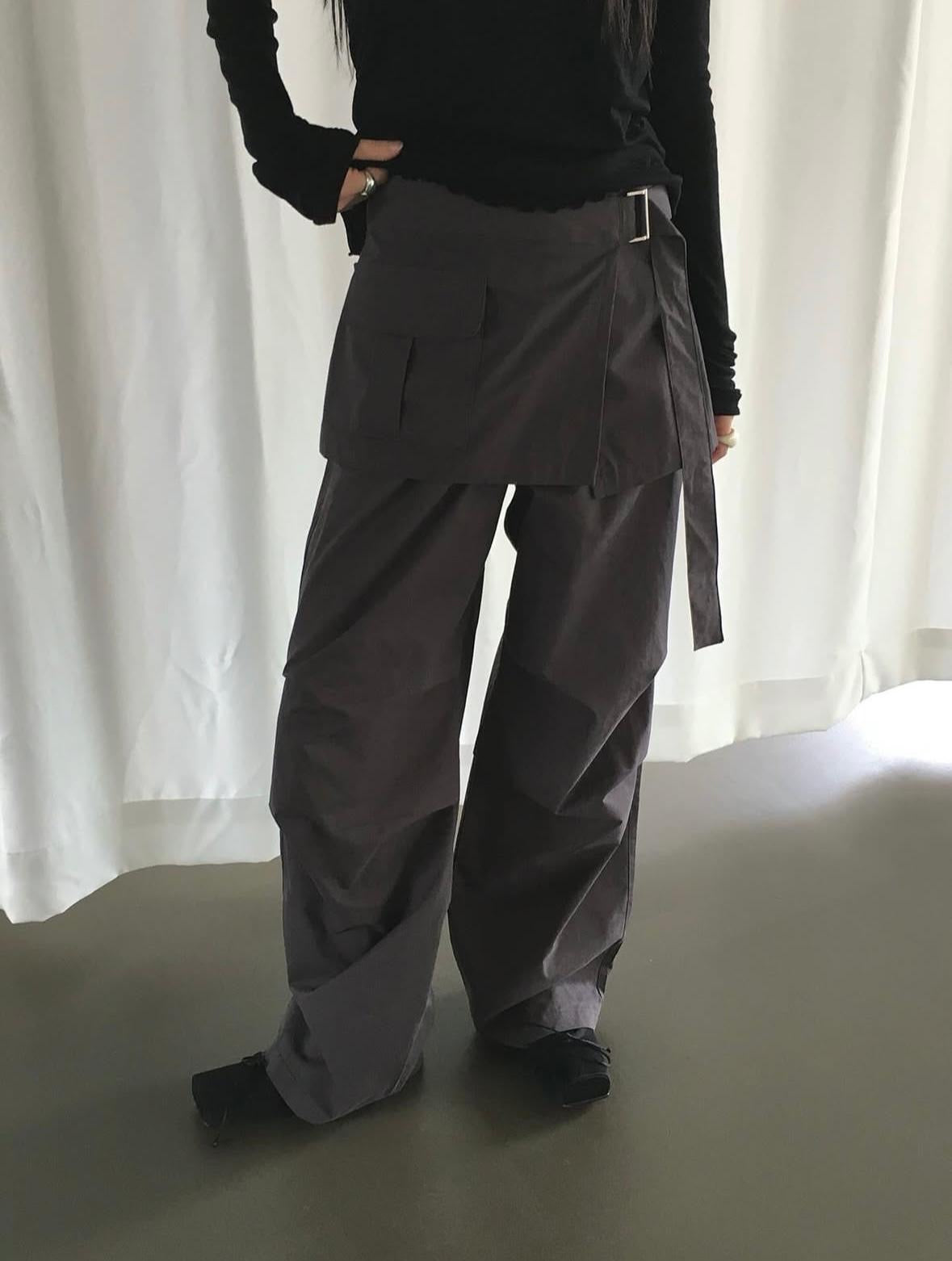 工裝拼接裙褲